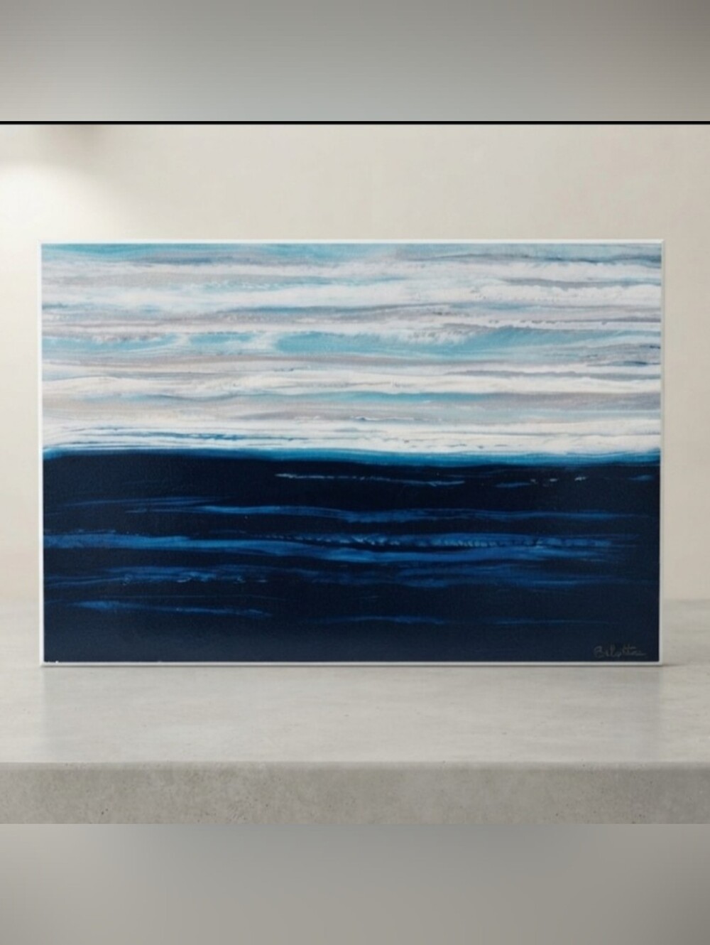 Abstract Bilotta Wall Art – 15" x 10" Coastal Decor